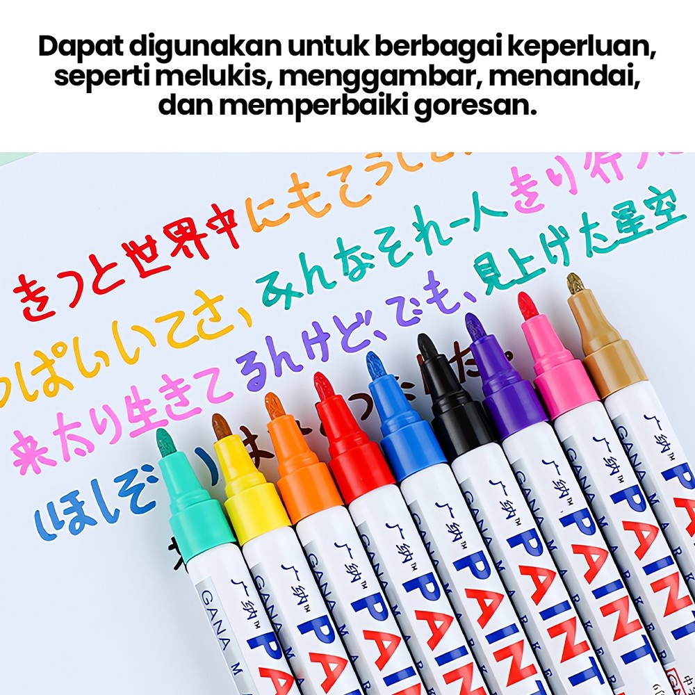 

Pena sorot tahan air kepala panjang kepala besar pena garis kait seni pena spidol akrilik tebal