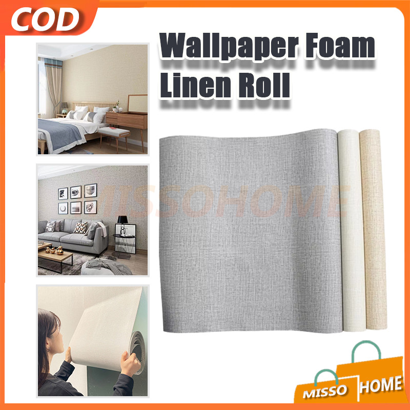 Wallpaper Dinding Linen Roll Wallpaper/Wallpaper Linen Roll Wallpaper Dinding stiker/Wallpaper Linen
