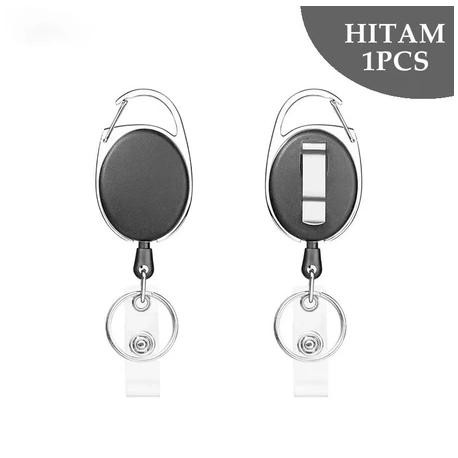 

[Dijual]YOYO ID CARD CARABINER / TRANSPARAN Tali Id Card Gantungan / Retractable Keychain Flexible [Only yoyo tanpa frame or holder] [Harga per pcs] - HitamTerlaris