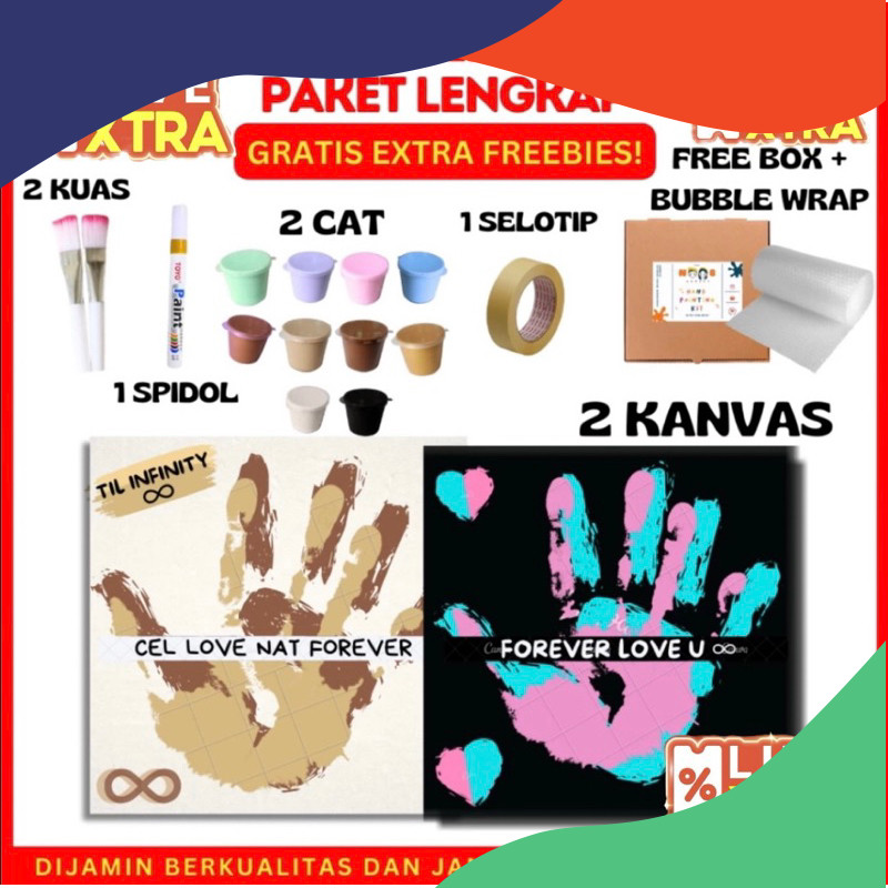 

COD Hand Painting Kit Canvas By The Noob Artist | Kanvas Cap Tangan Couple | Canvas 20x20 cm | Kanvas Lukis Tangan Couple SALE