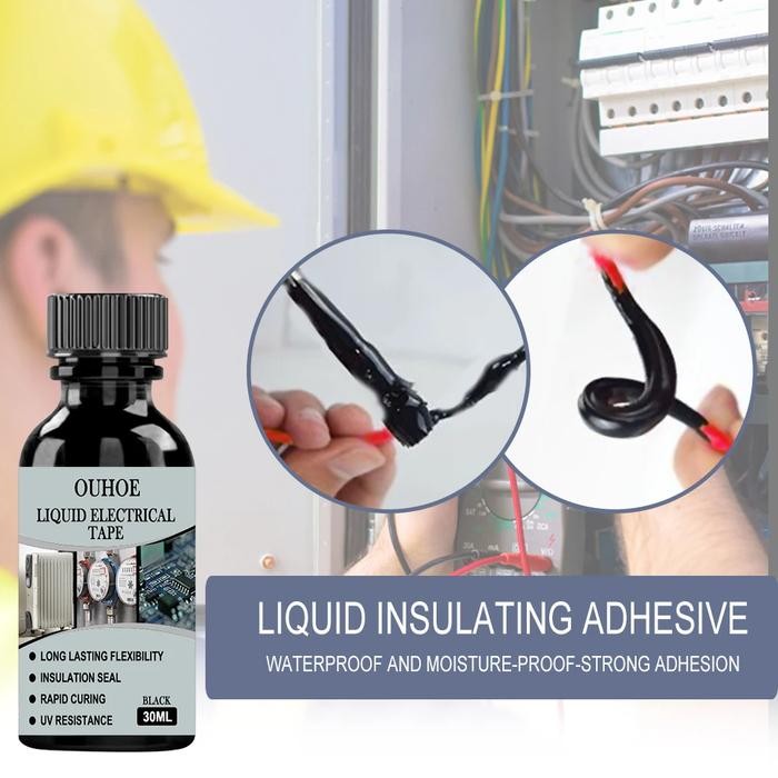 

OUHOE Liquid Insulating Electrical Tape Pasta Insulasi Kabel 30ml - O30 - Hitam