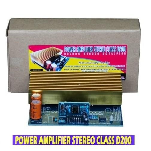 KIT POWER AMPLIFIER STEREO CLASS-D 2X100W D200 200W AMPLI STEREO PA. - CLASS D