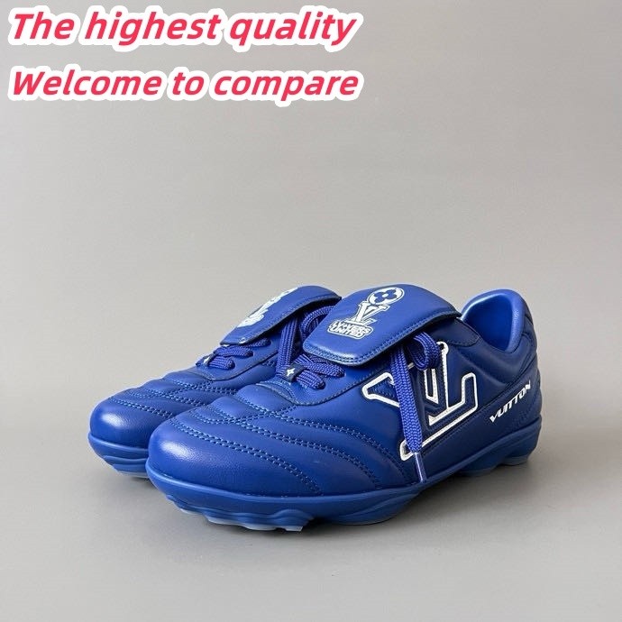 LV Footprint Soccer Retro Football Sneakers Unisex Blue 6500876
