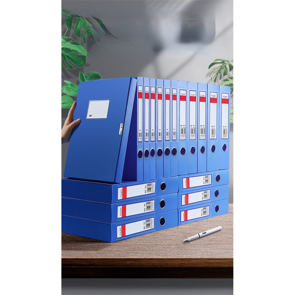

Thickened Plastic File Box A4 Standing Test Paper Bag Data Storage Folder School Office Supplies Document File Desk Organizer