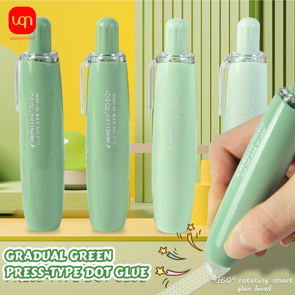 

4 Pieces Green 360° Rotating Head Kawaii Diary Sticky Handbook Making DIY For School & Office Stationery Supplies