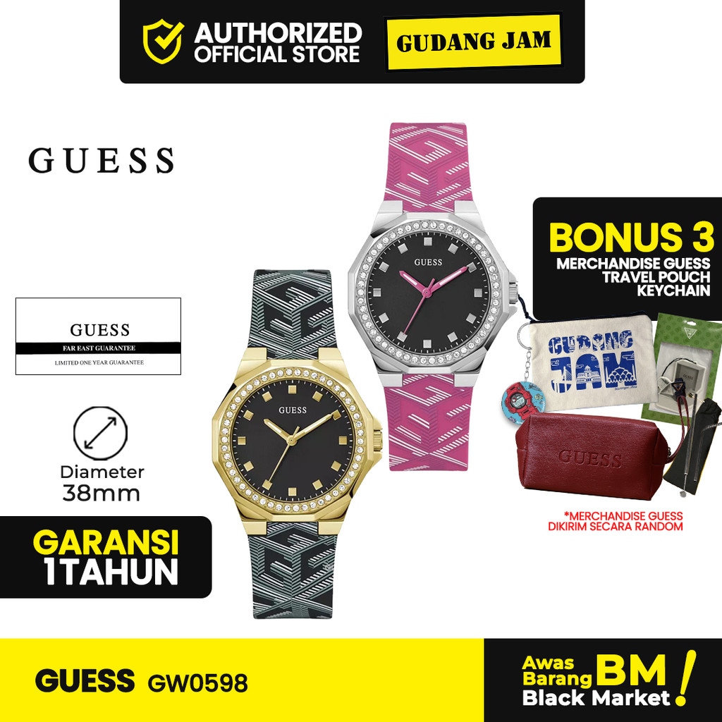 Guess Watch Wanita GW0598 AVRIL Silicone Strap