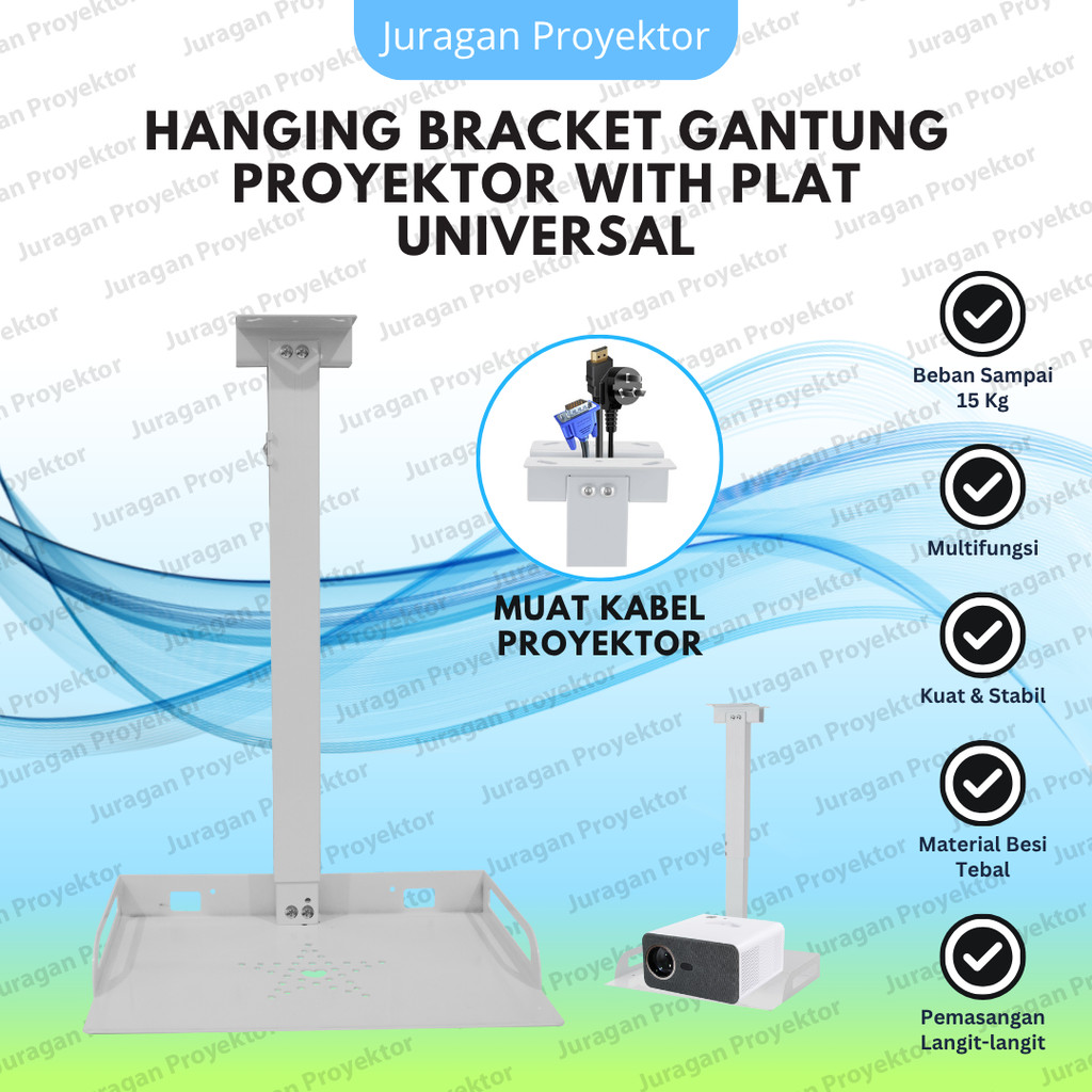 Bracket Proyektor Gantung Plafon With Plat | Bracket Proyektor / CCTV / Router Ceiling Gantung Plafo