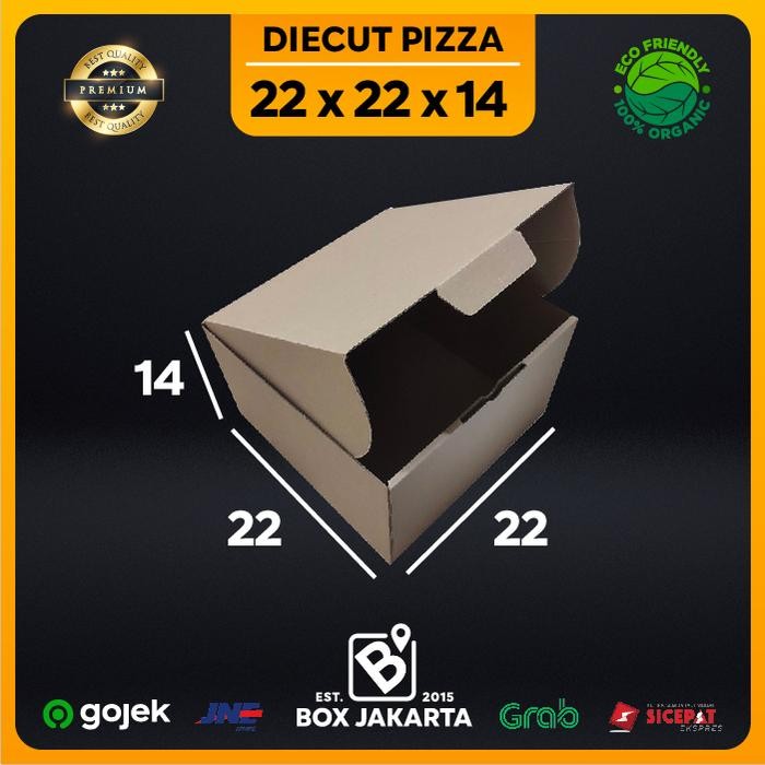 

KARDUS uk 22x22x14 CM Diecut Pizza Corrugated Packaging Box
