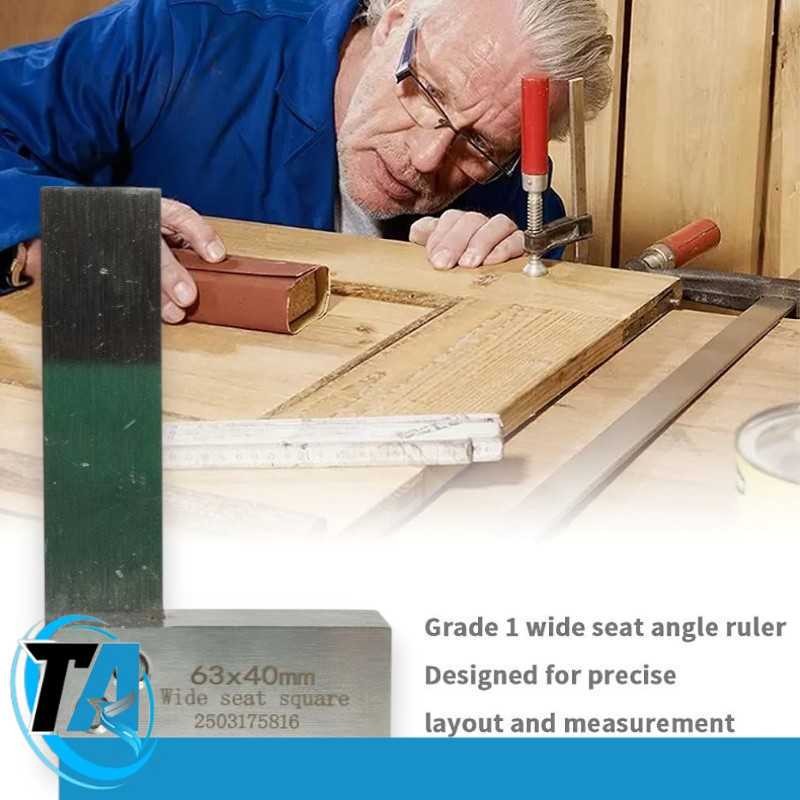 

TELEHILL Penggaris Siku Besi Tukang 90 Derajat Machinist Angle Ruler - TH63