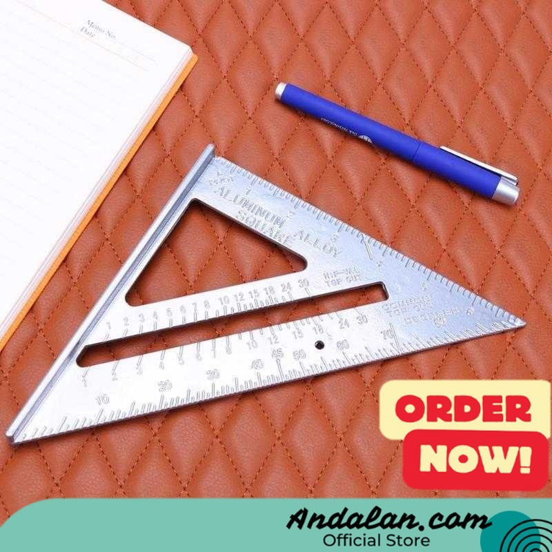 

Taffware Penggaris Siku Mistar Triangle Ruler Aluminium Alloy - VK18
