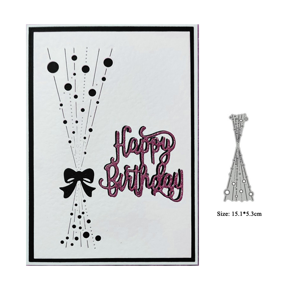 

Happy Birthday Metal Cutting Dies New Arrivals for Scrapbooking Card Making Mold Embossing Stencil Slimline Die Cutter Crafts