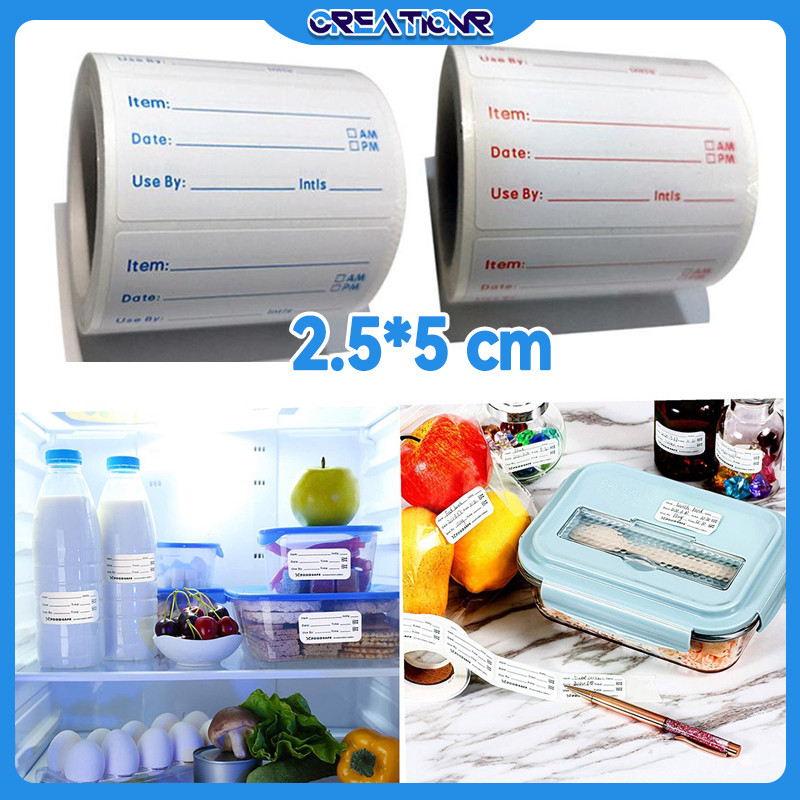 

（2.5*5 cm）Stiker Tanggal Kadaluwarsa 500pcs/Label Expired Date Waterproof/Stiker Tanggal Produksi/sticker Label/sticker Harga Tempel
