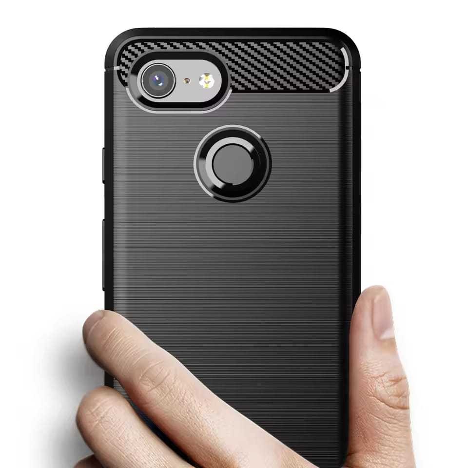SOFTCASE SESUAI UNTUK GOOGLE PIXEL 2 2XL / PIXEL 3 3A 3XL 3A XL SILICONE CARBON FIBER TPU DRAWING SL
