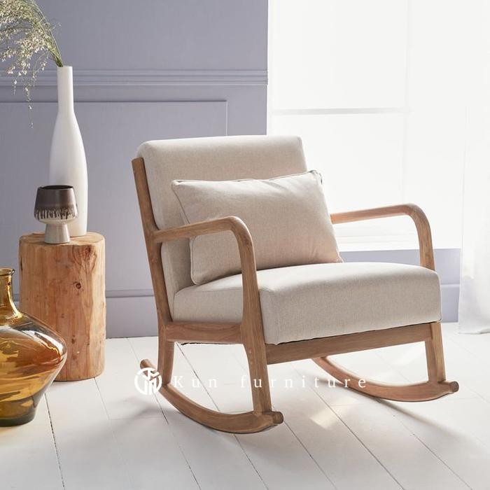 Kursi Goyang Sofa Santai – Nyaman untuk Ibu Hamil & Menyusui, Desain Minimalis