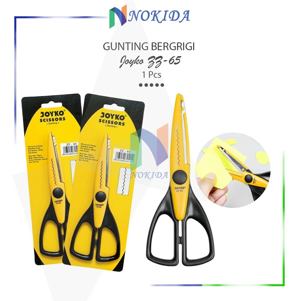 

Gunting Zig-Zag Joyko ZZ-65 / Gunting Stainless Super Tajam / Alat Pemotong Kertas Bergrigi ZZ65