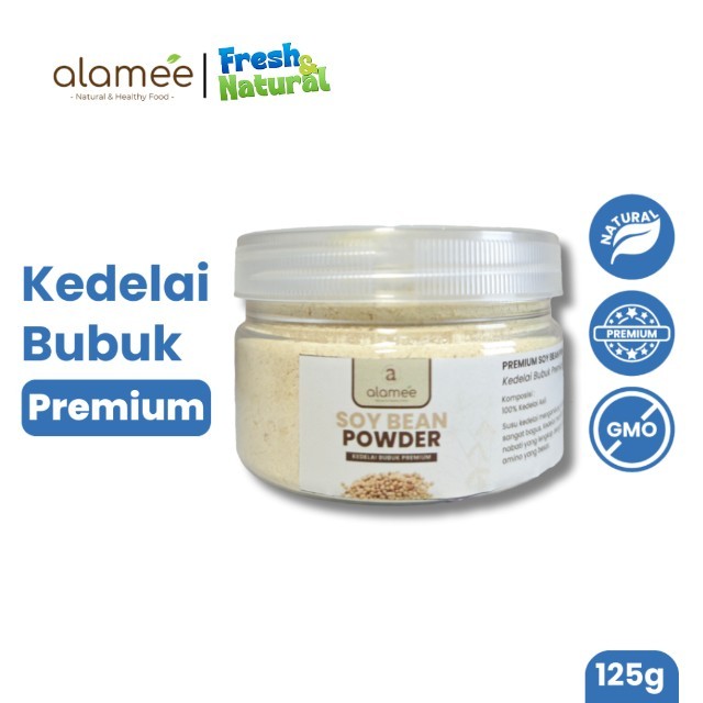 

ALAMEE Soy Milk Bean Powder PREMIUM Bubuk Susu Kacang Kedelai Murni Tinggi Protein Tanpa Gula 125gr fresh and natural