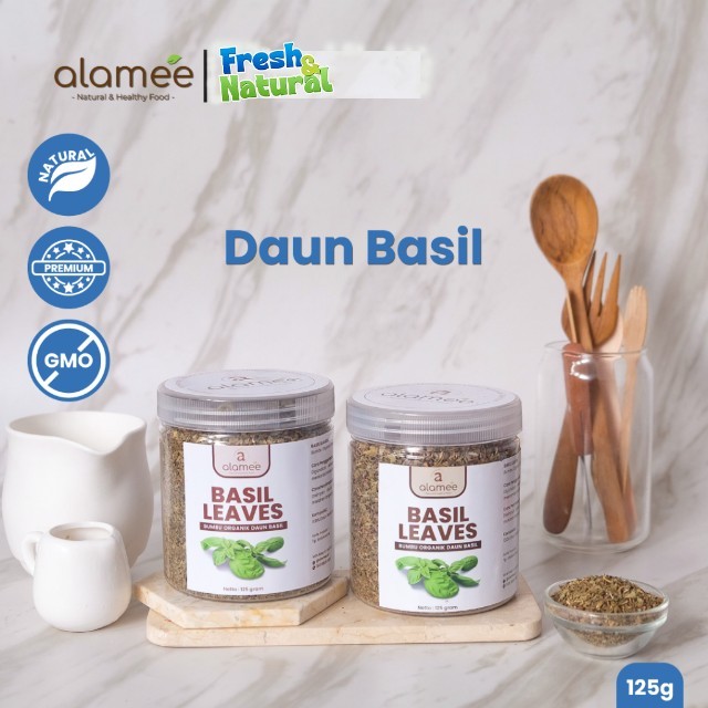 

ALAMEE Daun Basil Kering Bumbu Masak Kering Dapur Dried Leaf Murni Asli Masakan Instan Organik125g fresh and natural