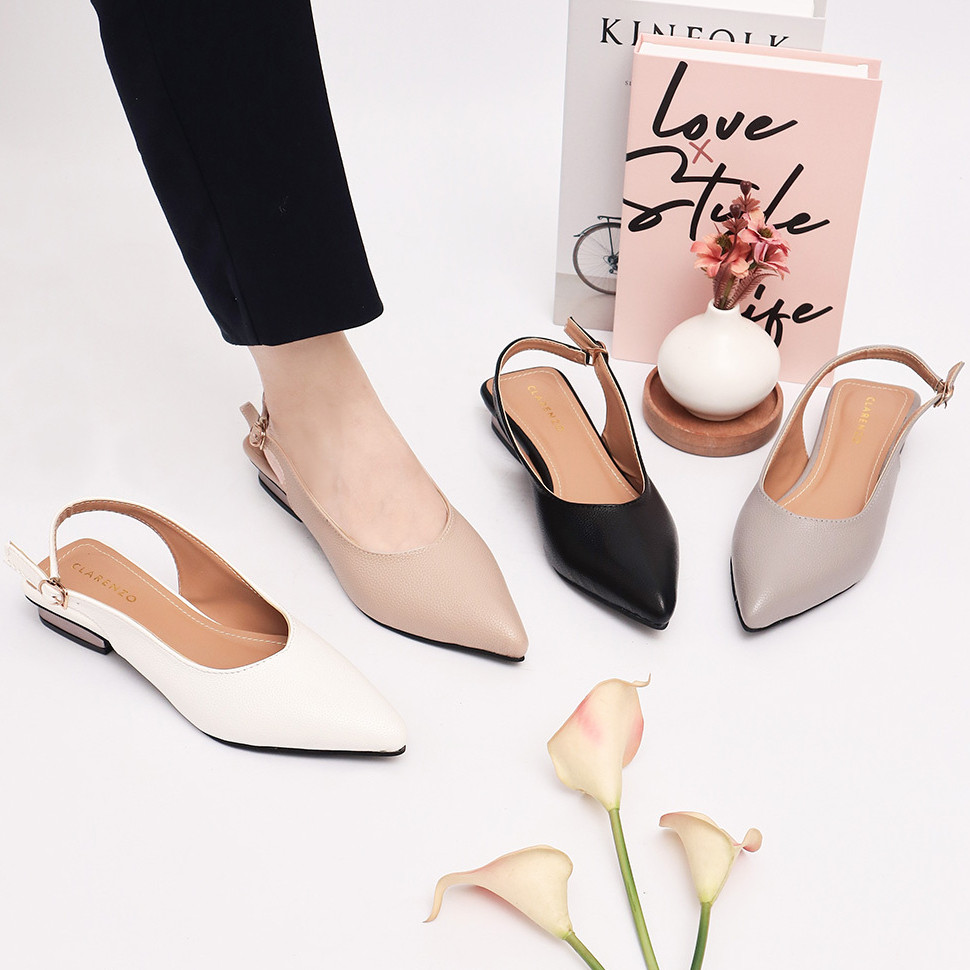 Sepatu Sandal Mules Vialent Hak 3cm ~ Clarenzo TM01