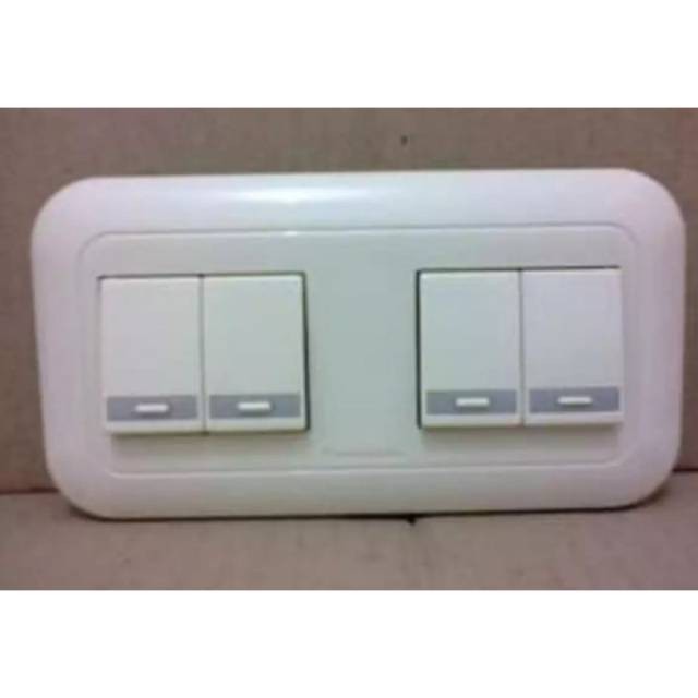 JAMIN MURAH Panasonic Saklar Seri Double 2 gang 4 Saklar Kecil Tanam IB(BISA LANGSUNG ORDER)
