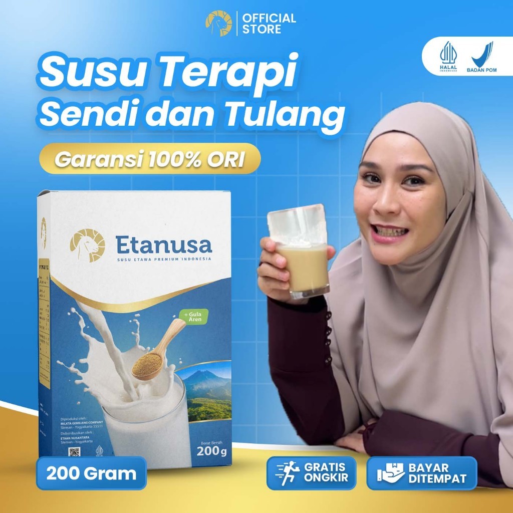 

Etanusa Susu Kambing Gula Aren 200gr Membantu Menjaga Kesehatan Tulang dan Sendi
