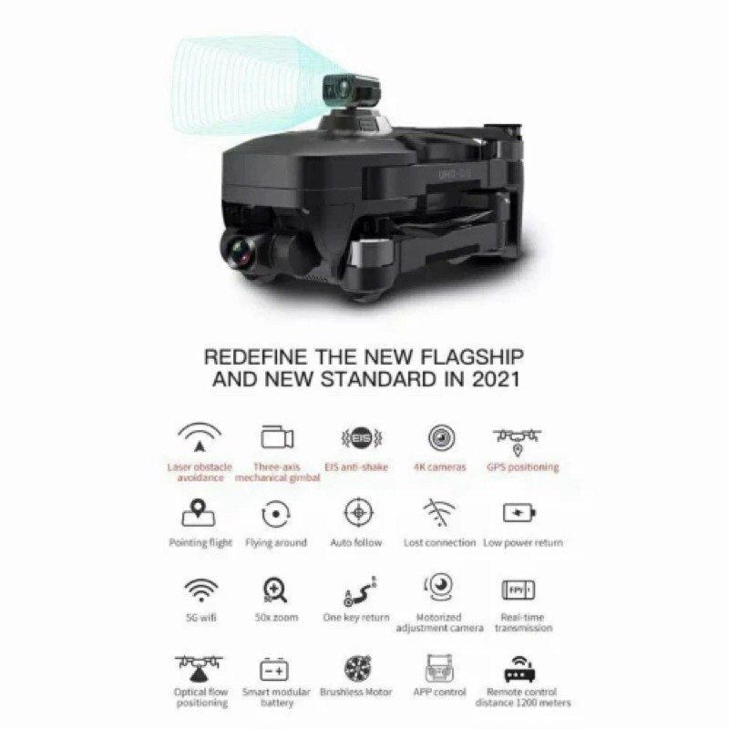 (COD) Drone SG906 MAX WITH SENSOR ANTI TABRAK Wi-Fi GPS GIMBAL 3 AXIS 4K JARAK 3 KM PENERBANGAN 26 M