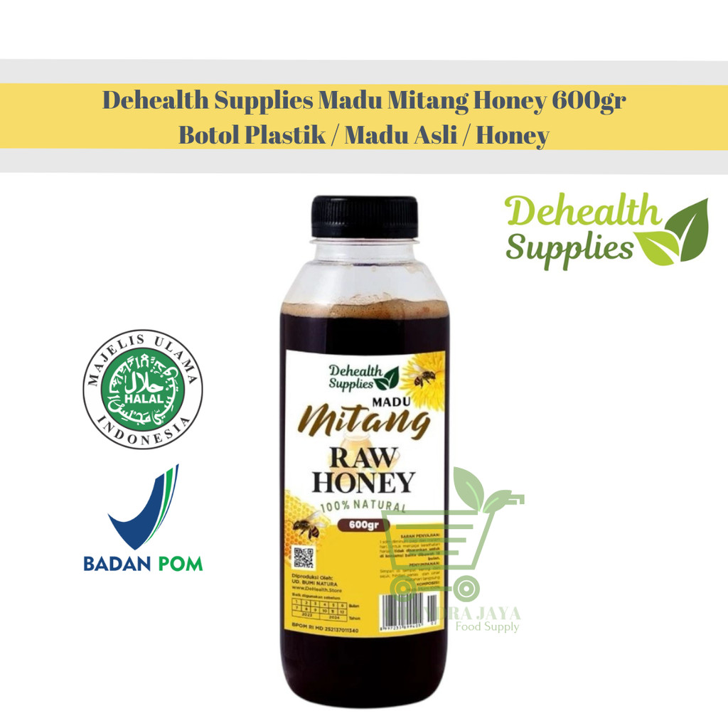 

Dehealth Supplies Madu Mitang Honey 600gr Botol Plastik / Madu Asli / Honey