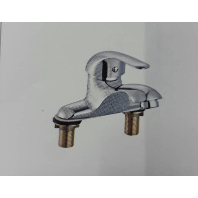 Kran wastafel 2 lubang panas dingin model san ei berkualitas