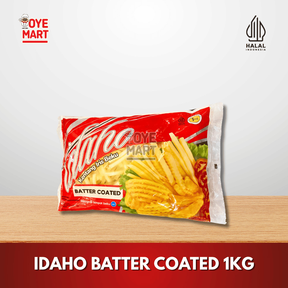 

IDAHO BATTER COATED 1KG KENTANG GORENG BEKU / FRENCH FRIES