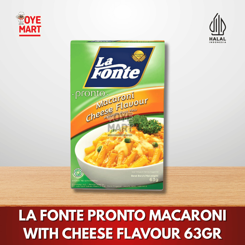 

MAKARONI PASTA LA FONTE / MAKARONI KEJU MACARONI WITH CHEESE 63GR