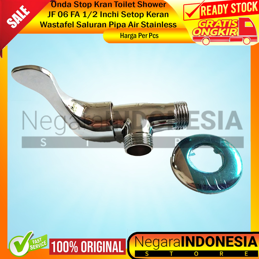Onda Stop Kran Toilet Jet Shower Bidet Cabang 1/2 Inchi JF 06 FA Setop Keran Valve Brass Closet Alir
