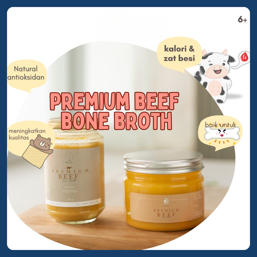 

Bikinan Mami Premium Beef Bone Broth - Kaldu Sapi Cair - Weight Gainer - Kaya Zat Besi - MPASI