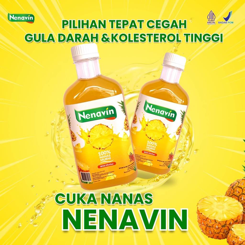 

NENAVIN - Cuka Nanas Alami Asli - Original Solusi Diabetes dan Kolesterol Pilihan Alami Hidup Sehat