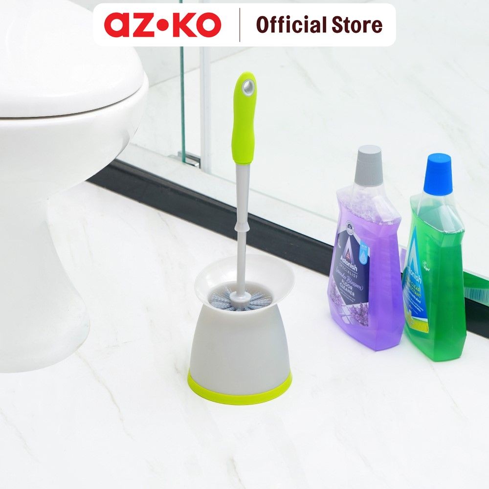 AZKO Sikat Toilet - Hijau Silver Bathroom Brush Sikat Wc Serbaguna Alat Kebersihan Pembersih Kamar M