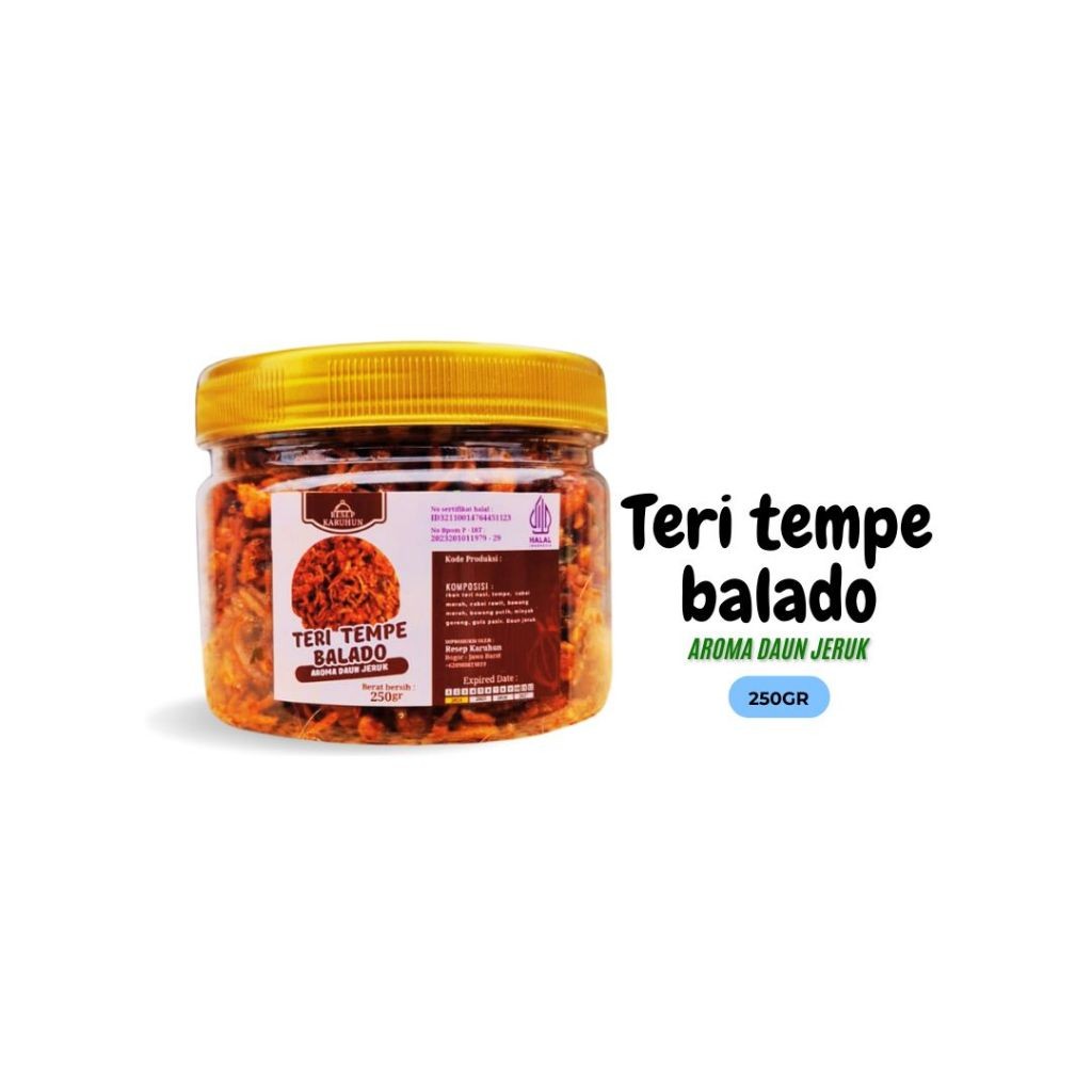 

NEW Teri Tempe Balado 250gr Resep teri tempe balado resep pedas manis PREMIUM