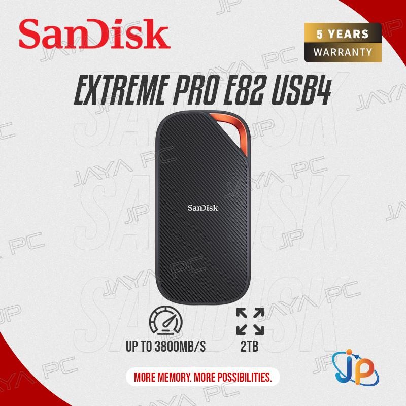 SanDisk SSD Extreme Pro External Portable USB4 E82 2TB - 2 TB USB-C 4.0
