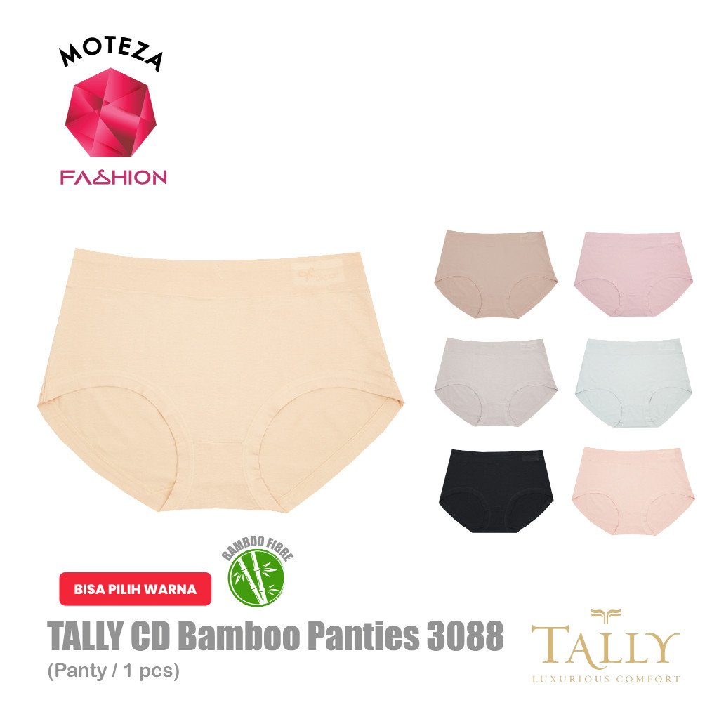 Tally 3088 CD Celana Dalam Wanita - Katun Bamboo Bambu High Waist