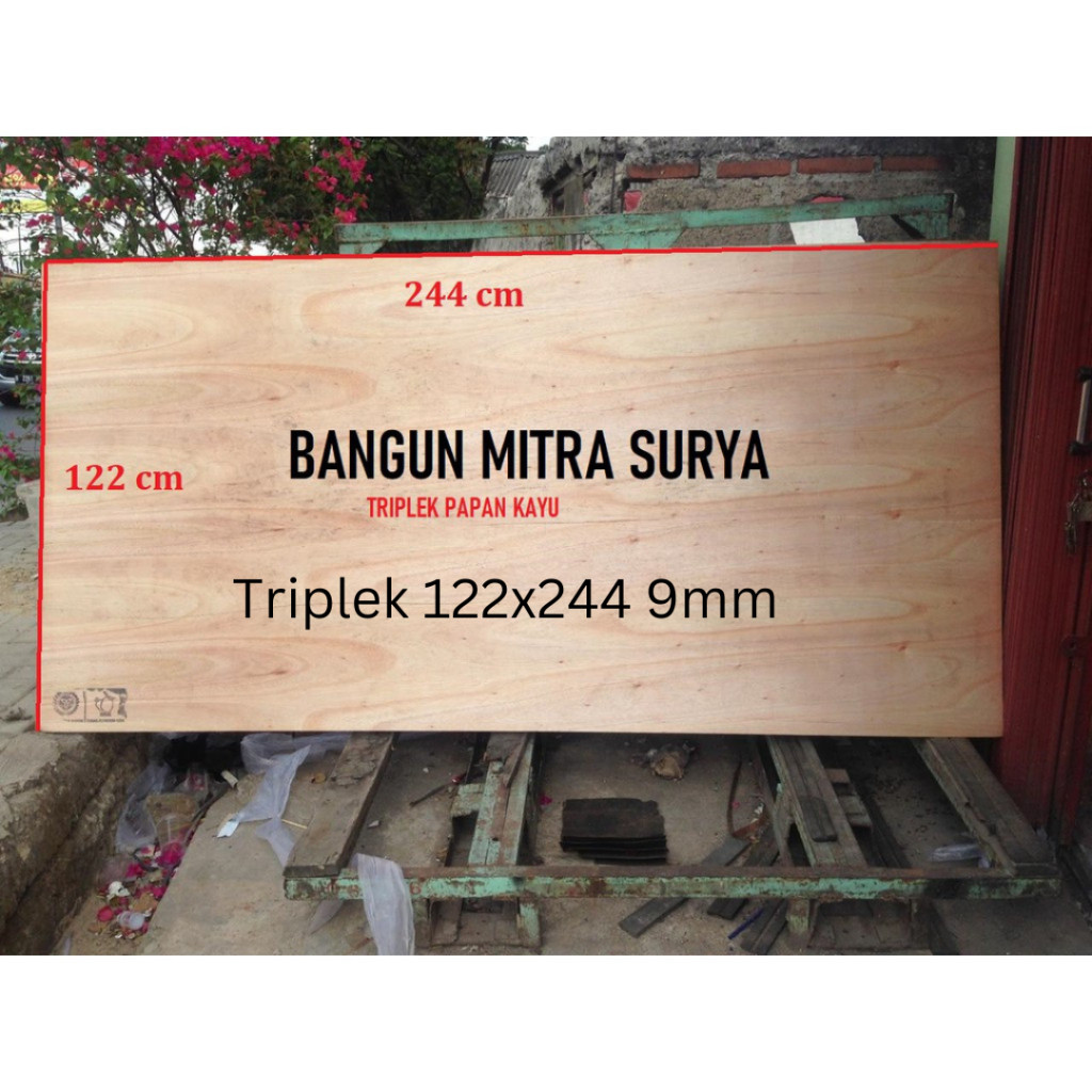 HURMSHOP  Triplek 122x244 9mm Meranti Campur