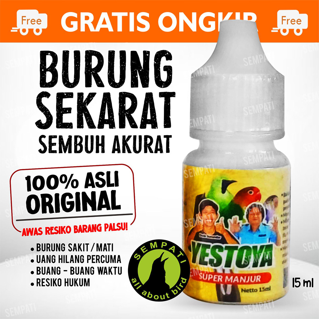 SEMPATI Yestoya Super Manjur Obat Vitamin Segala Penyakit Burung Murai Lovebird Kacer Kenari Prenjak