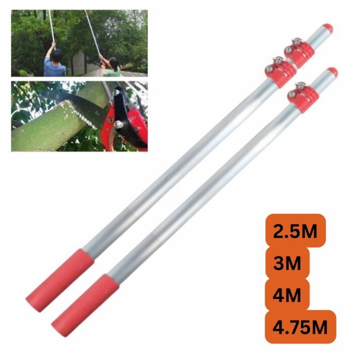 Tongkat Teleskopik Tiang Galah Panjang Pemetik Buah Gergaji Potong Ranting Gunting Dahan Pohon