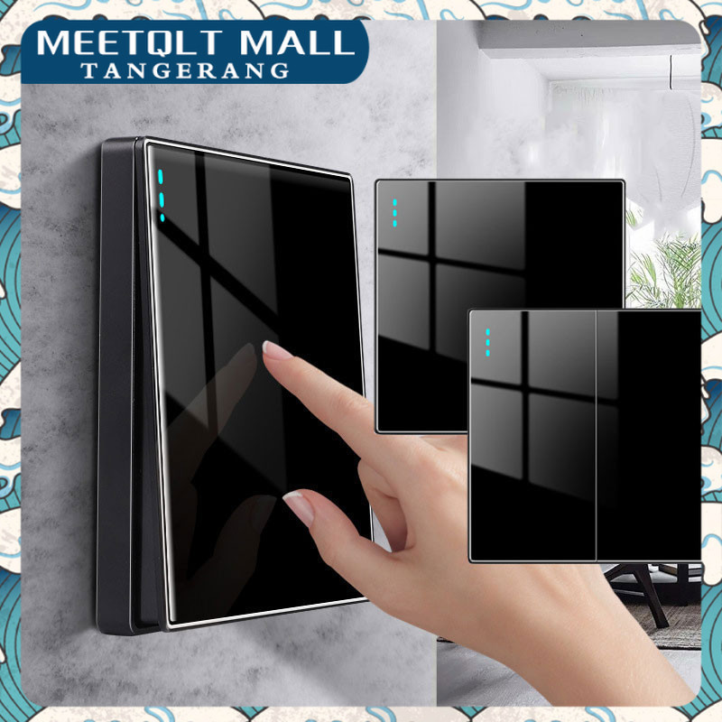 Saklar Lampu Dinding Hitam Electrical Switch Untuk Dekorasi Rumah Minimalis