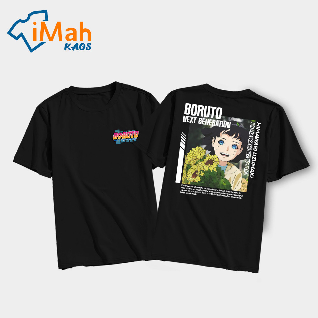 Housemith - KAOS ANIME BORUTO [ Himawari Uzumaki ] - Kaos Anime BORUTO Pria & Wanita | Kaos Distro J