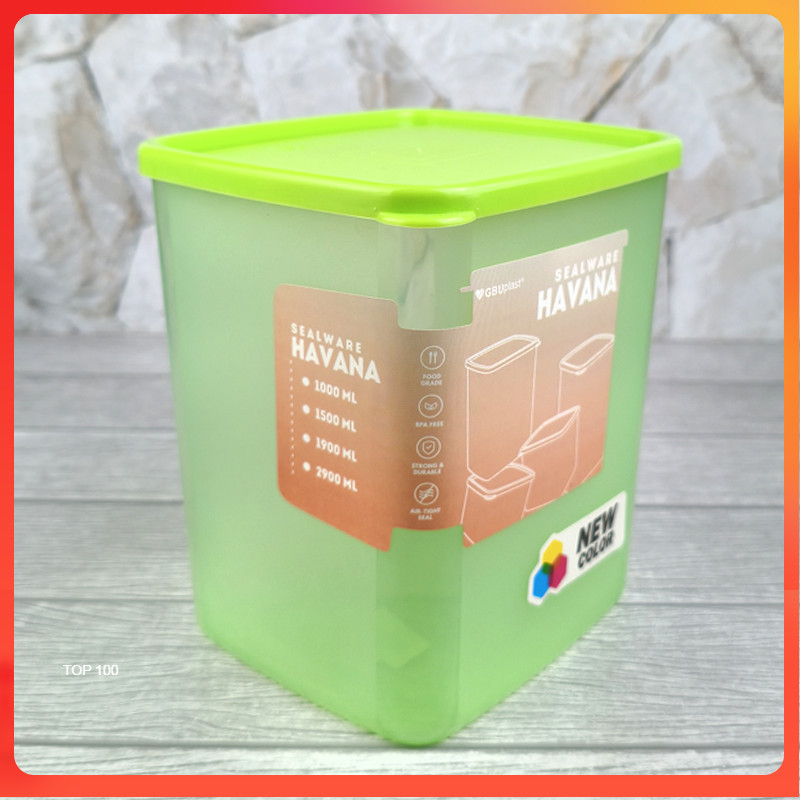 Toples Kue Kering 1.5 Liter Toples Plastik Aesthetic Toples Kotak Keler Kecil Gbuplast SEALWARE Hava