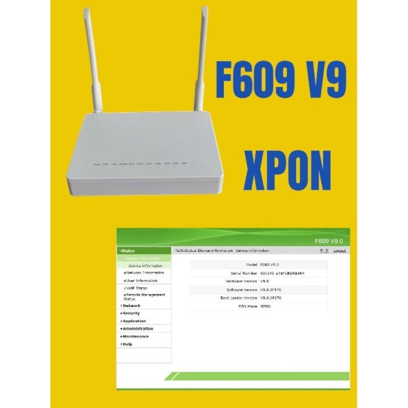 ONT F609 V9 XPON EPON GPON
