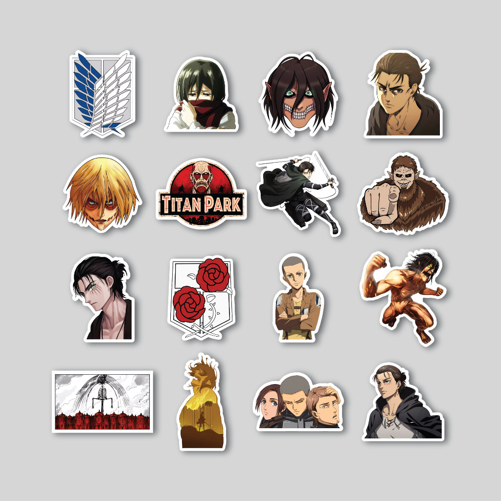 

Sticker Pack Attack On Titan (aot) | Sticker Tumbler | Stiker Laptop Koper Helm