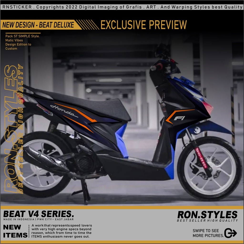 STRIPING CUTING BEAT NEW DELUXE 2021-2022 SIMPLE STYLE STRIPING VARIASI BEAN NEW 2022 OREN STIKER BE