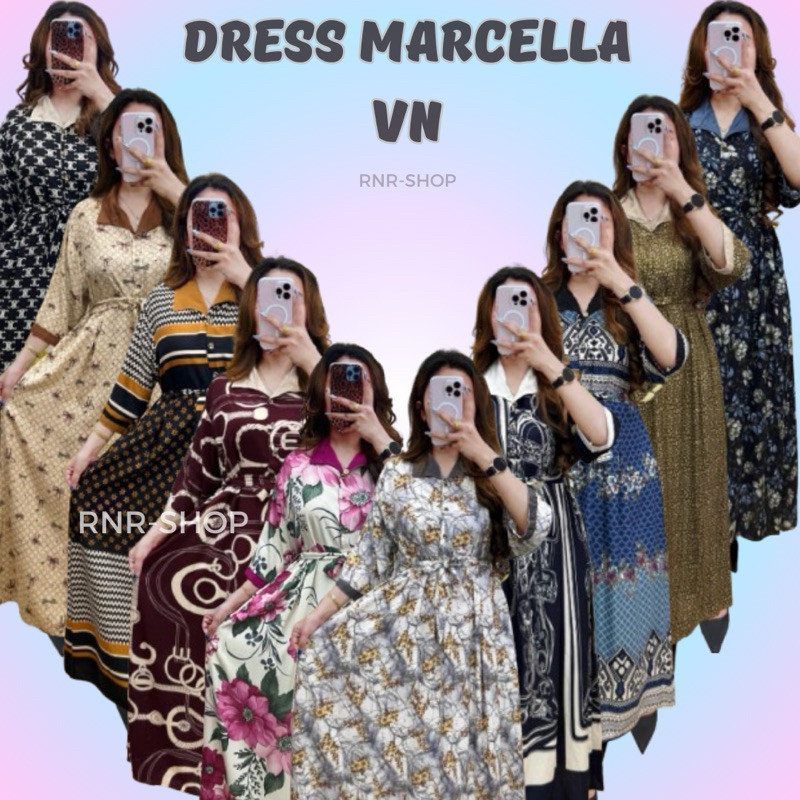 ABELZ.ID Dress Marcella Bunga-Bunga Rayon Premium Twill