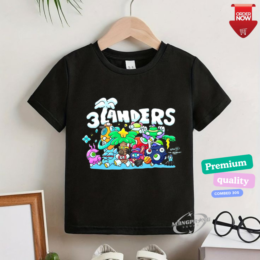 109 - Baju anak motif 3landers keren usia 1-10 tahun laki-laki dan perempuan kekinian,kaos anak kere