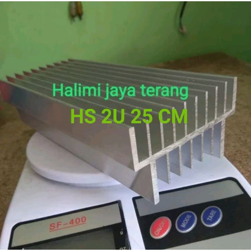 Heatsing 17 sirip HS model BU 2U 25 cm pendingin transistor power amplifier