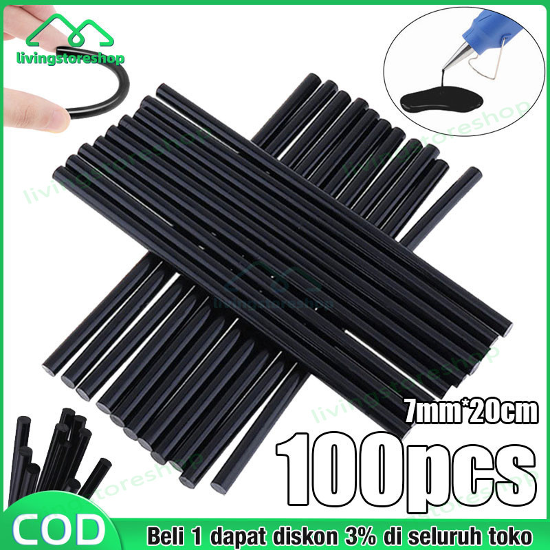 100PCS Lem bakar Hitam / Refill Lem Tembak Kecil dan Besar / Refill Glue Gun / Glue Stick Origin/Lem
