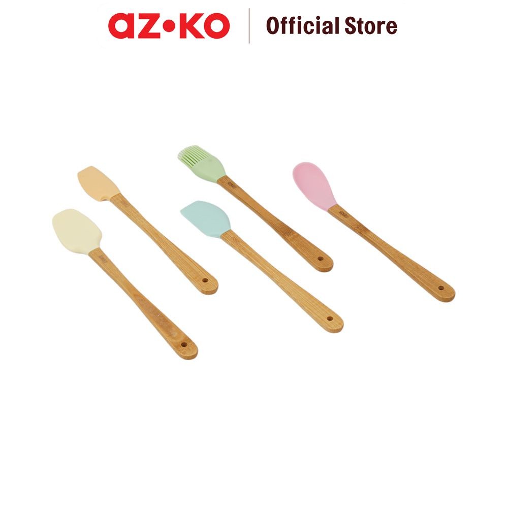 AZKO Culinart Alat Masak Mini Silikon Random Mini Baking Utensil Whisk Brush Silikon Spatula Peralat